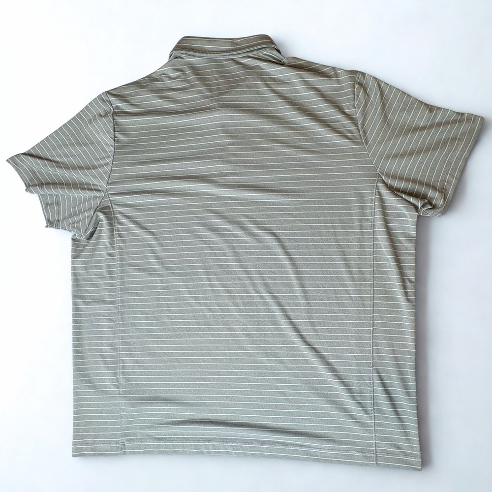 Untuckit Mens Activewear Polo Shirt Short Sleeve XXL Collar Stretch Button Green - Picture 3 of 7
